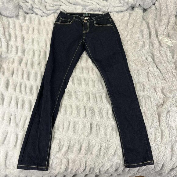 Rebel By Right Jeans Women 5 Skinny Dark Wash Stretch Mid Rise Denim Everyday - Picture 1 of 7